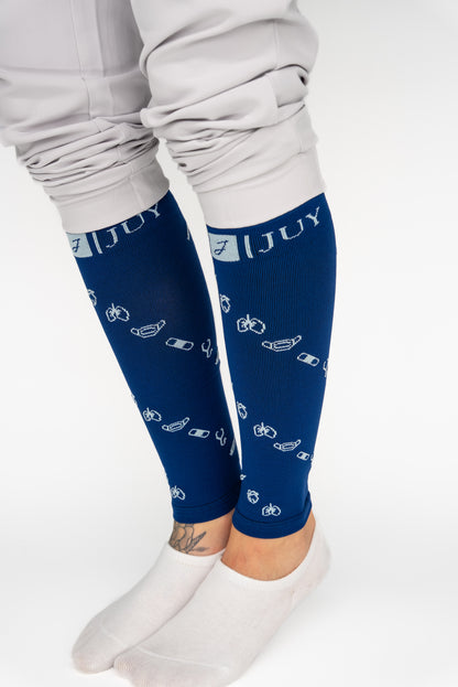 Juy Compression Calf Sleeves Navy