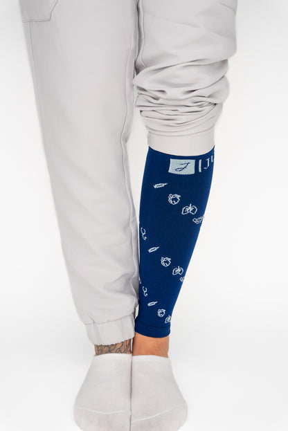 Juy Compression Calf Sleeves Navy